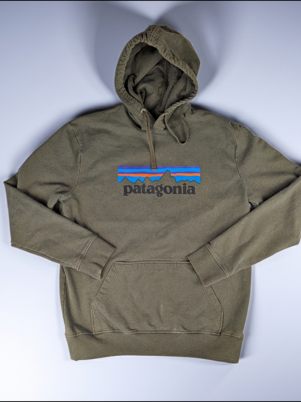 Patagonia Uprisal P-6 Logo Pullover Hoodie Men's L Green